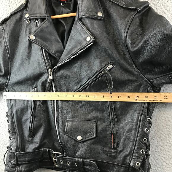 Interstate Leather Classic Originals Motorcycle Men's Jacket size 44 - Picture 10 of 12